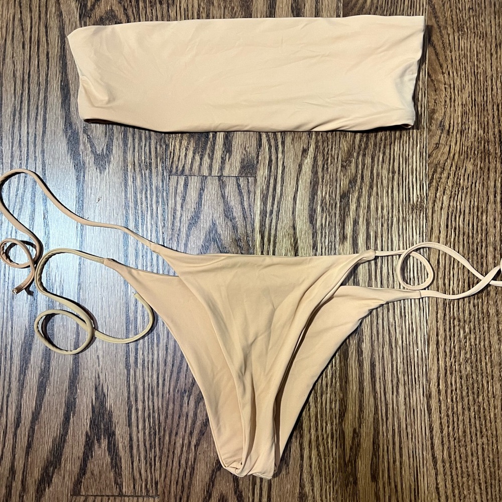 DIPPIN DAISY tan bandeau bikini